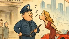 Banc: Un polițist fluieră, apoi ajunge-n America