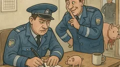 Banc: Un polițist cere porc de Crăciun